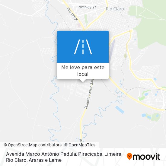 Avenida Marco Antônio Padula mapa