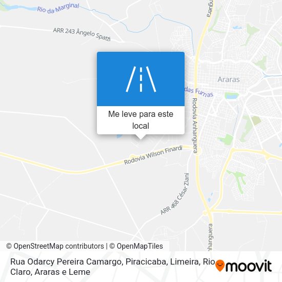 Rua Odarcy Pereira Camargo mapa
