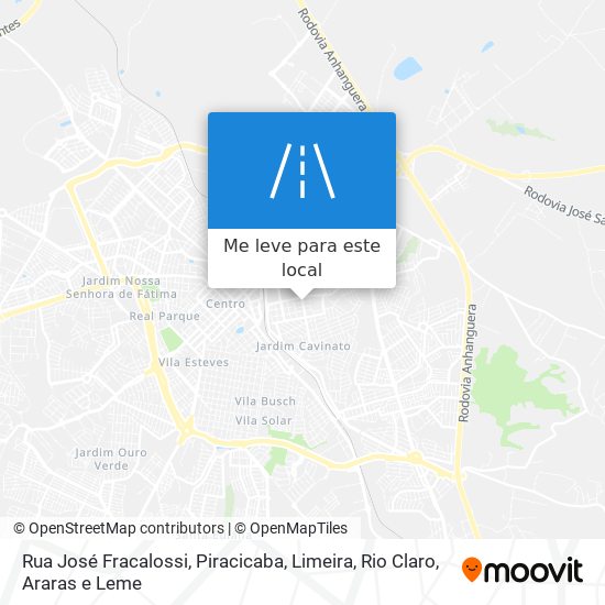 Rua José Fracalossi mapa