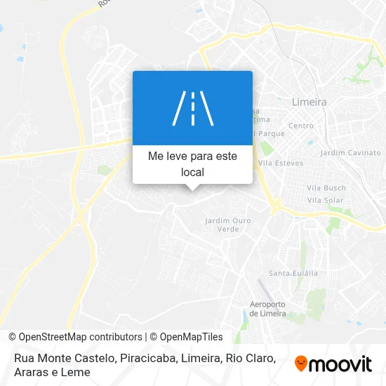 Rua Monte Castelo mapa