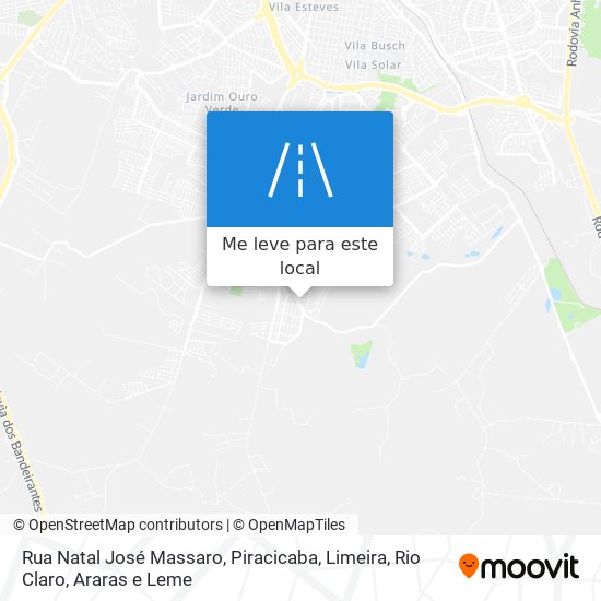 Rua Natal José Massaro mapa