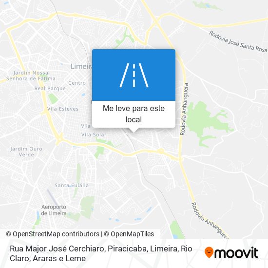 Rua Major José Cerchiaro mapa