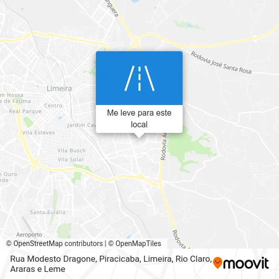 Rua Modesto Dragone mapa