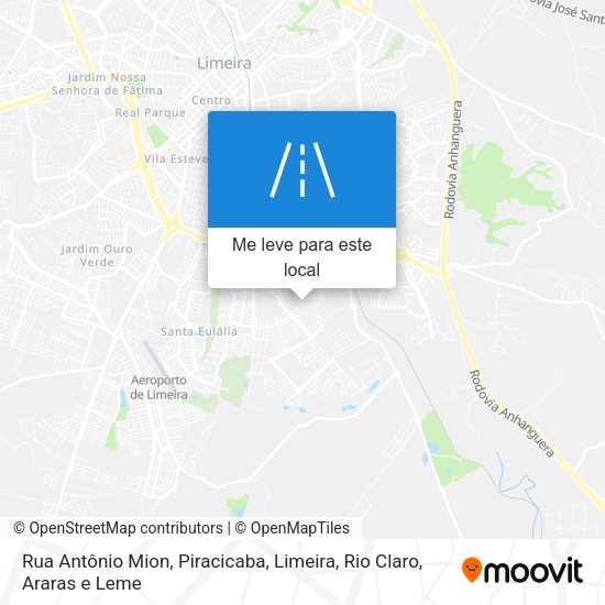 Rua Antônio Mion mapa
