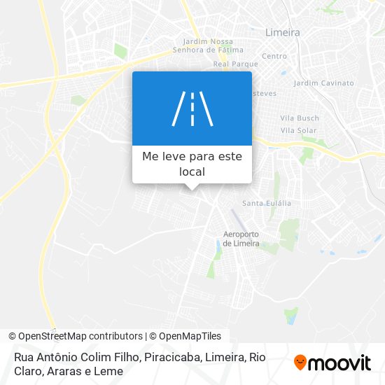 Rua Antônio Colim Filho mapa