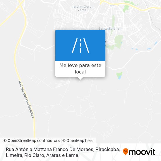 Rua Antônia Mattana Franco De Moraes mapa