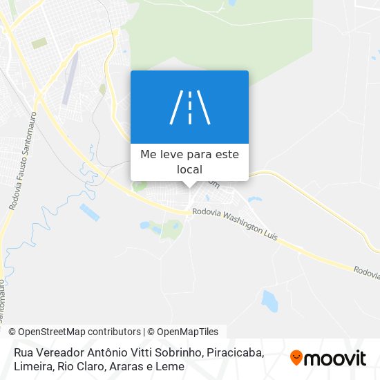 Rua Vereador Antônio Vitti Sobrinho mapa