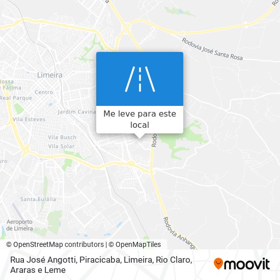 Rua José Angotti mapa