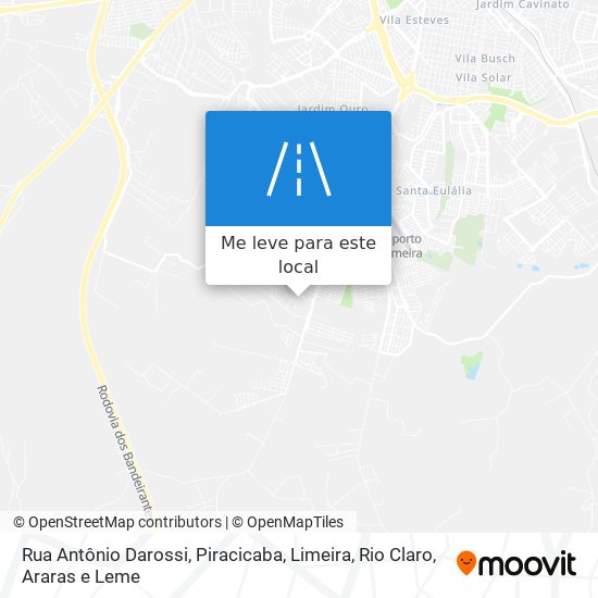 Rua Antônio Darossi mapa