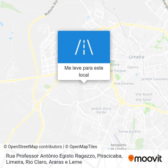 Rua Professor Antônio Egisto Ragazzo mapa