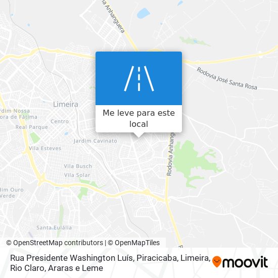 Rua Presidente Washington Luís mapa