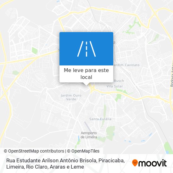 Rua Estudante Arilson Antônio Brisola mapa