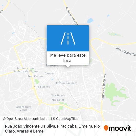 Rua João Vincente Da Silva mapa