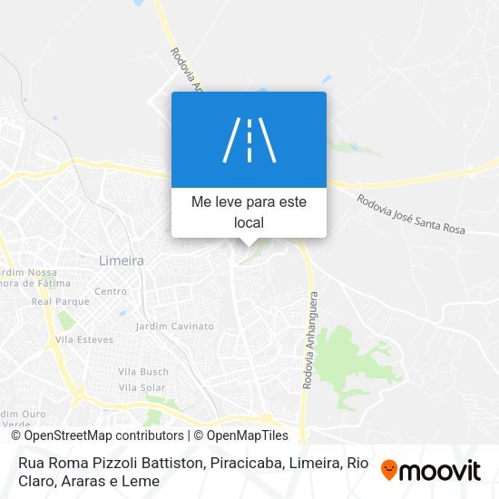 Rua Roma Pizzoli Battiston mapa