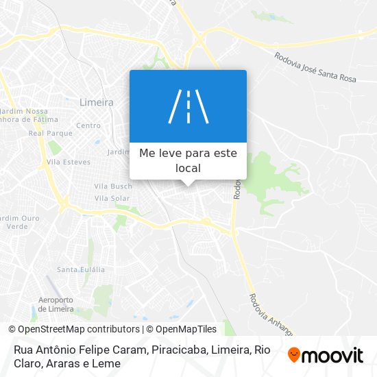 Rua Antônio Felipe Caram mapa