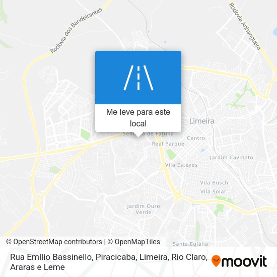 Rua Emílio Bassinello mapa