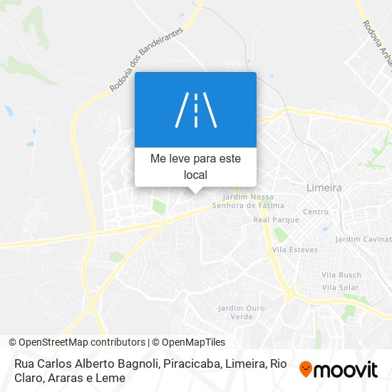 Rua Carlos Alberto Bagnoli mapa