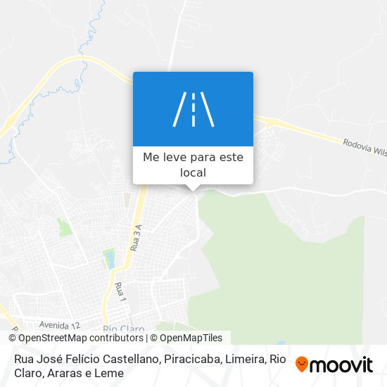 Rua José Felício Castellano mapa