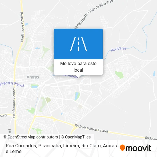 Rua Coroados mapa