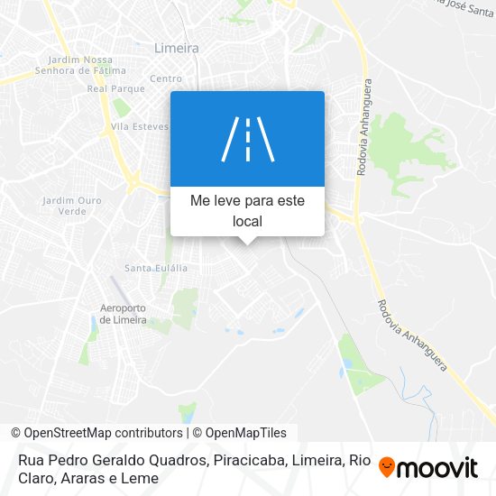 Rua Pedro Geraldo Quadros mapa