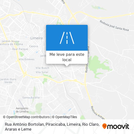 Rua Antônio Bortolan mapa