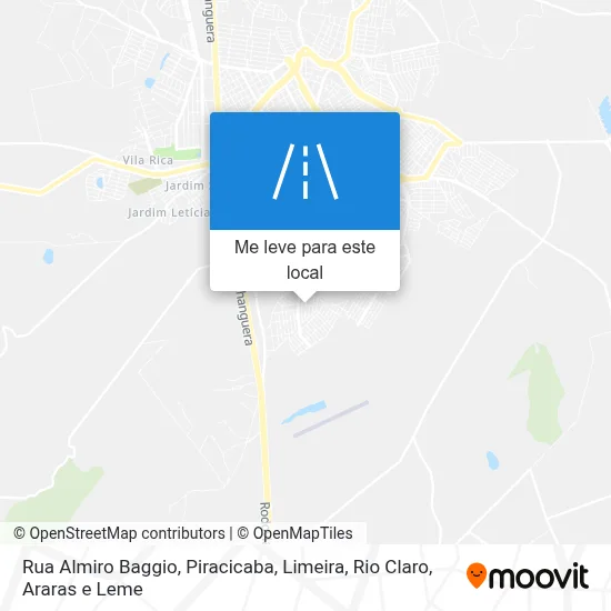 Rua Almiro Baggio mapa