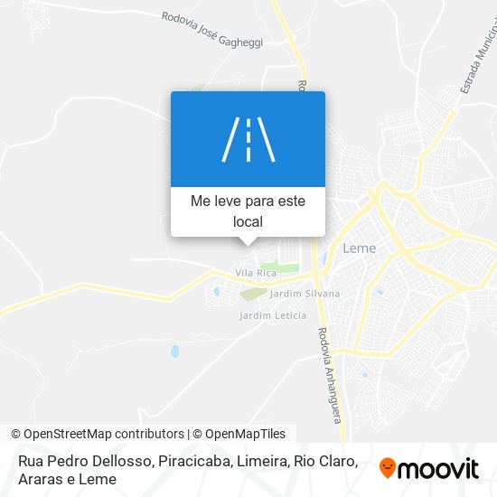 Rua Pedro Dellosso mapa