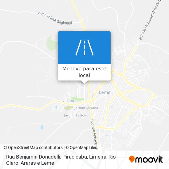 Rua Benjamin Donadelli mapa