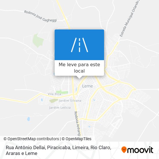 Rua Antônio Dellai mapa