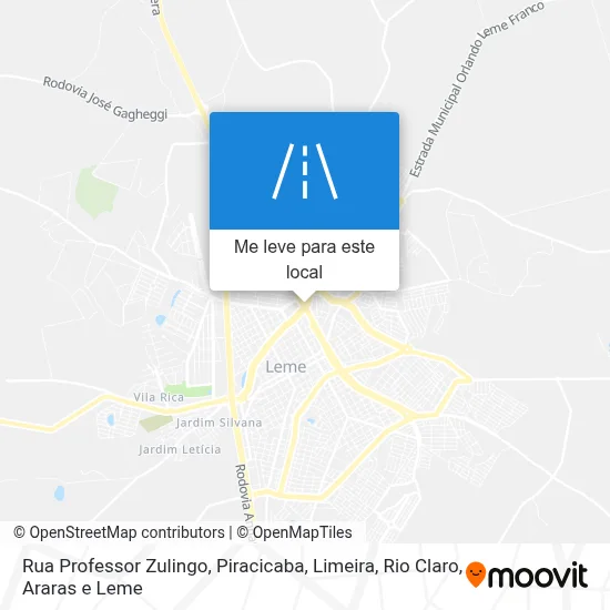 Rua Professor Zulingo mapa