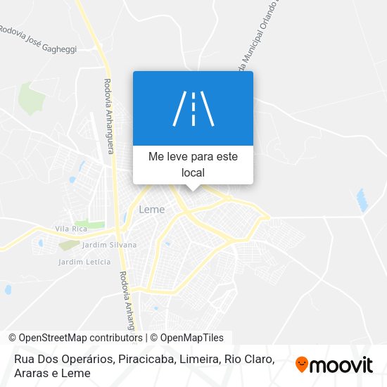 Rua Dos Operários mapa