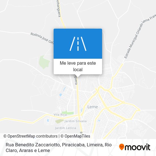 Rua Benedito Zaccariotto mapa