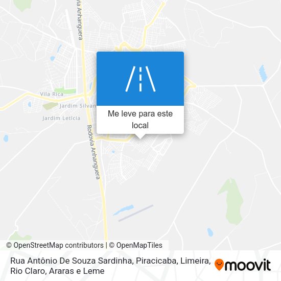 Rua Antônio De Souza Sardinha mapa