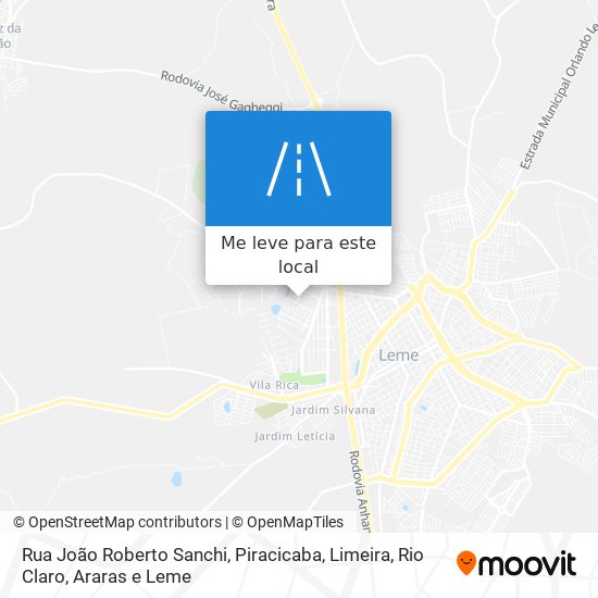 Rua João Roberto Sanchi mapa