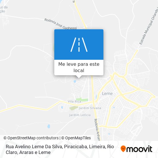 Rua Avelino Leme Da Silva mapa