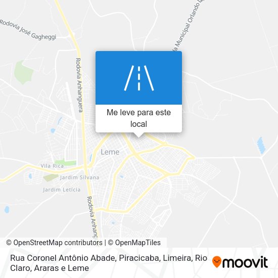 Rua Coronel Antônio Abade mapa