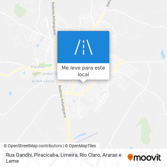 Rua Gandhi mapa