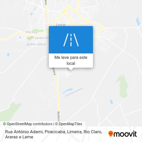 Rua Antônio Adami mapa