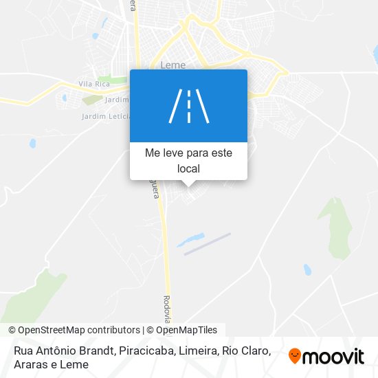 Rua Antônio Brandt mapa