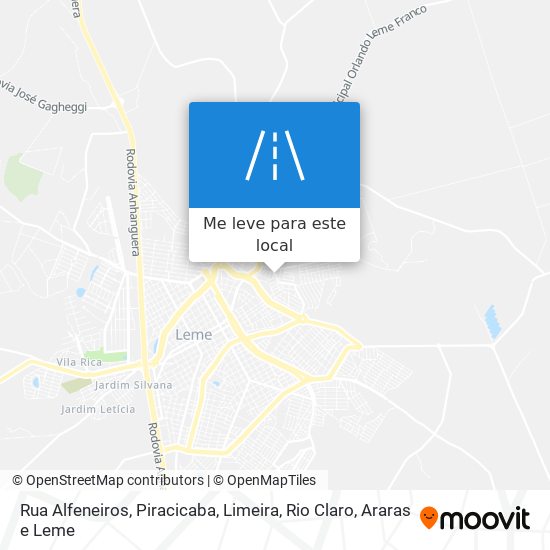 Rua Alfeneiros mapa