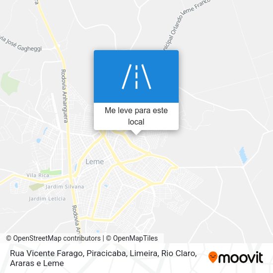 Rua Vicente Farago mapa