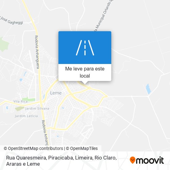 Rua Quaresmeira mapa