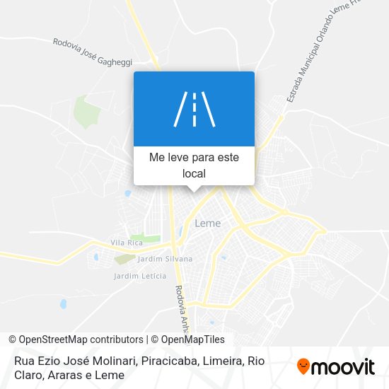 Rua Ezio José Molinari mapa