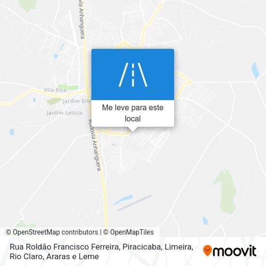 Rua Roldão Francisco Ferreira mapa