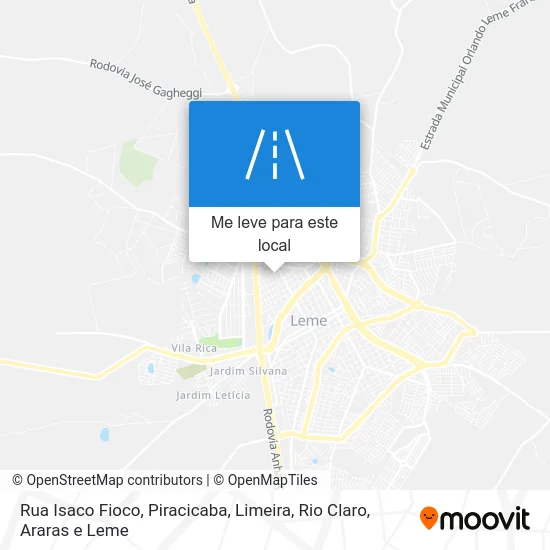 Rua Isaco Fioco mapa