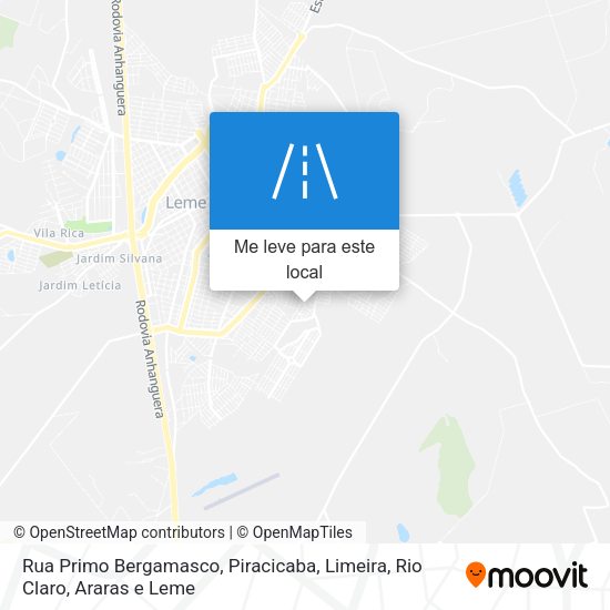 Rua Primo Bergamasco mapa