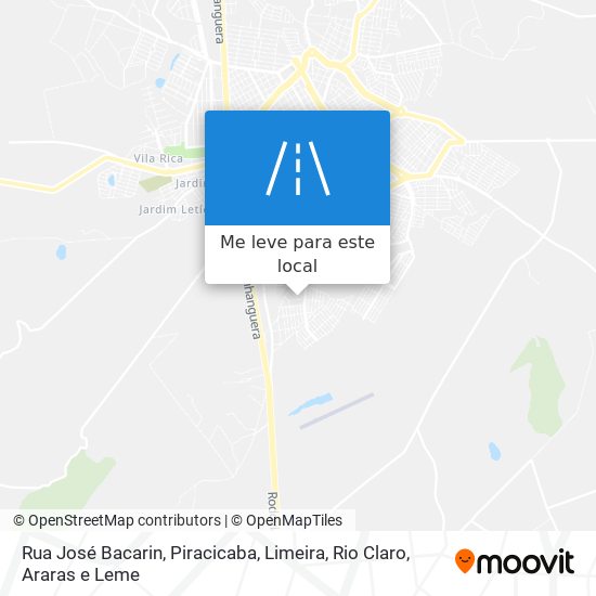 Rua José Bacarin mapa