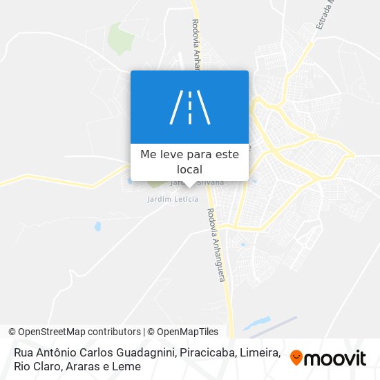 Rua Antônio Carlos Guadagnini mapa