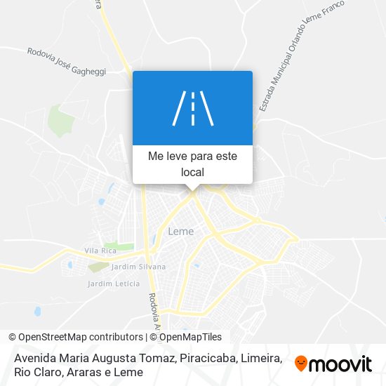 Avenida Maria Augusta Tomaz mapa