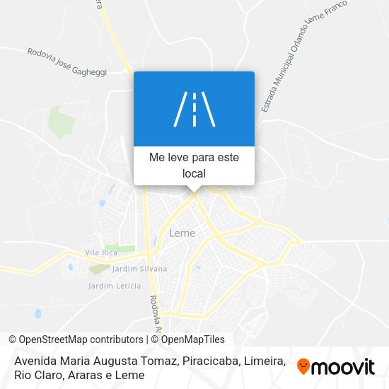 Avenida Maria Augusta Tomaz mapa